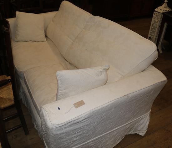 An upholstered sofa, W.200cm